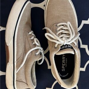 Sperry Men's Tan Canvas Boat Shoes